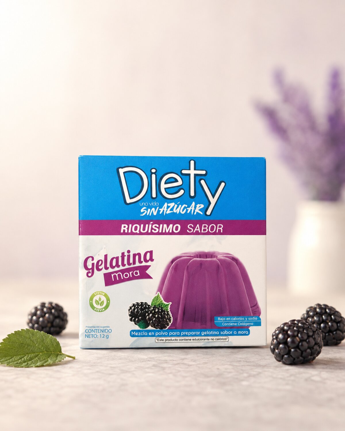 Gelatina Mora sin azúcar añadida DIETY